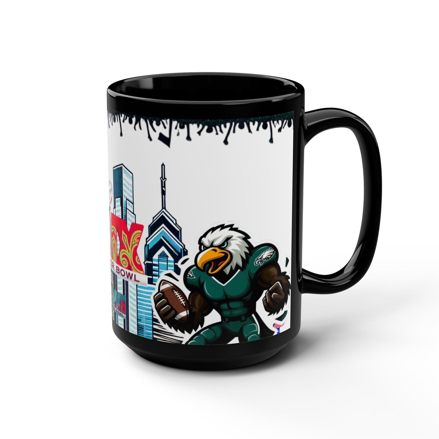 Philly Birds Champions Black Mug - 15oz Ceramic Coffee Cup for Gift Idea