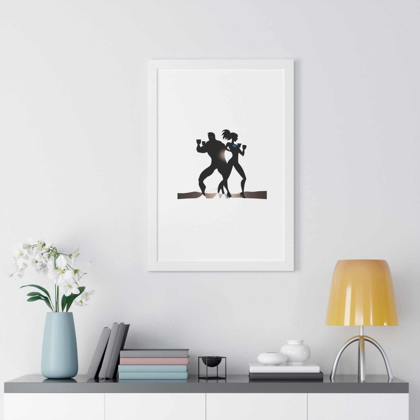 Framed LOUNGE AGENTS Vertical Poster