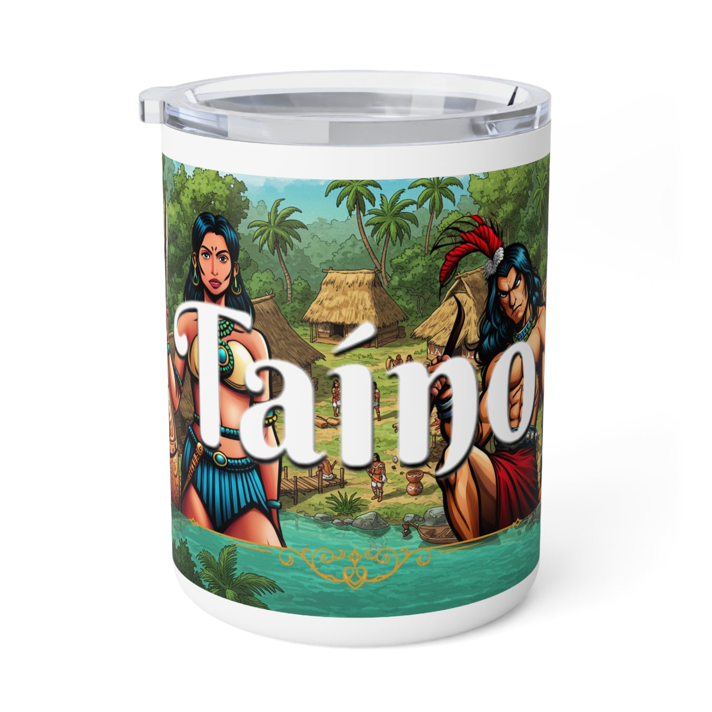 Taino M/F Heritage Travel Insulated Coffee Mug, 10oz