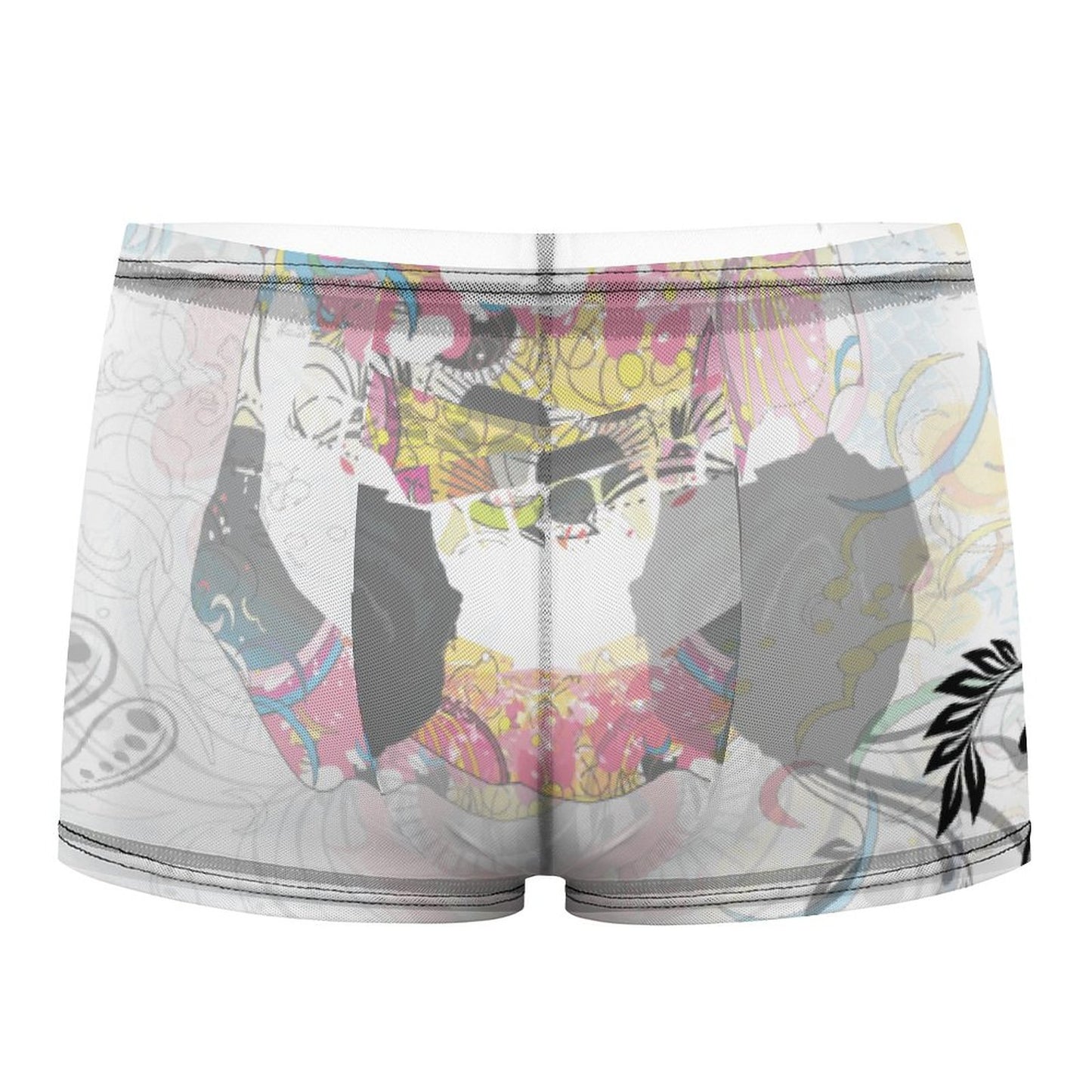 Sweet Skull Sexy Men's Mesh Boxer Briefs DSQQ005