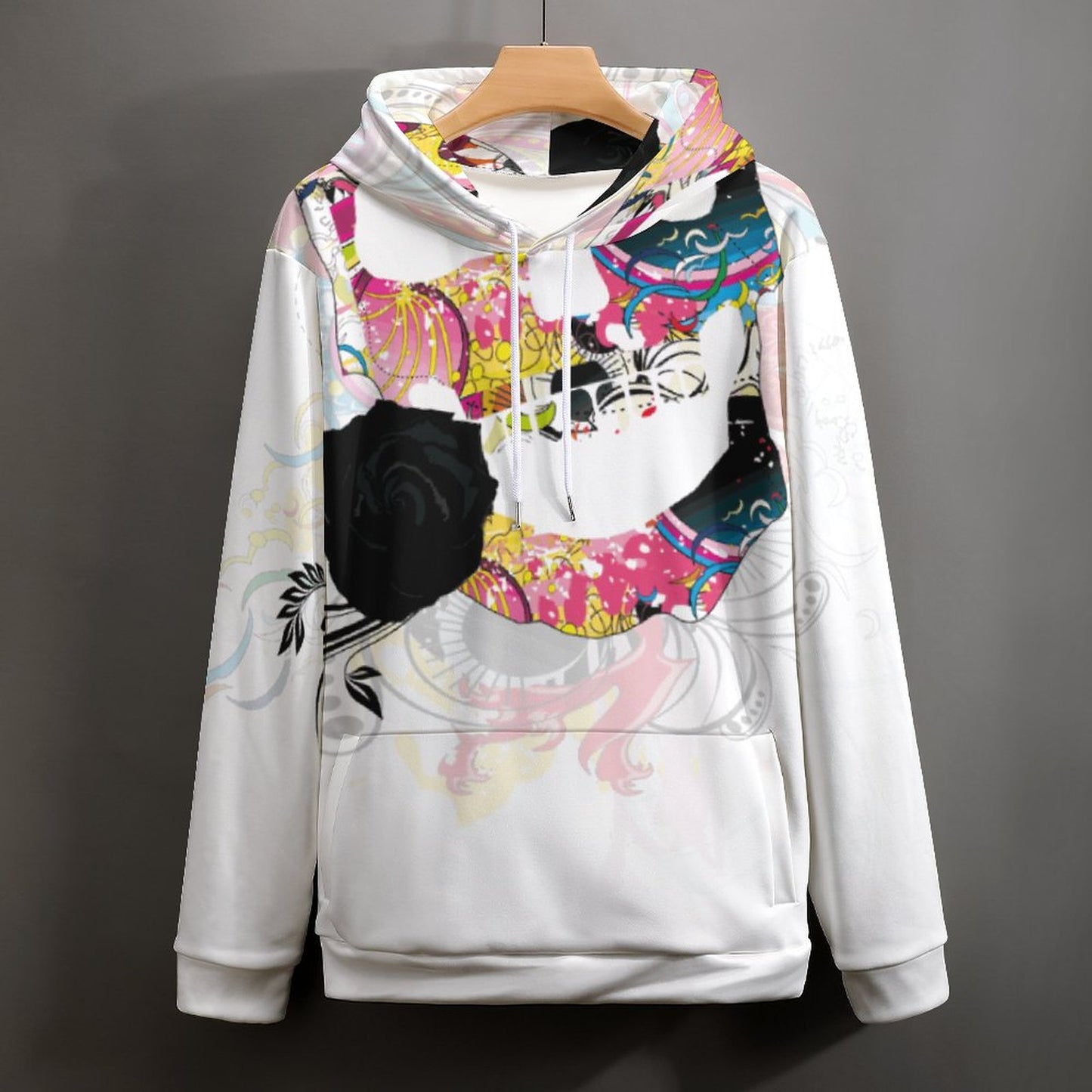 Sweet Skull Men's Cool Hoodie with Double-layer Cap (All-Over Printing)