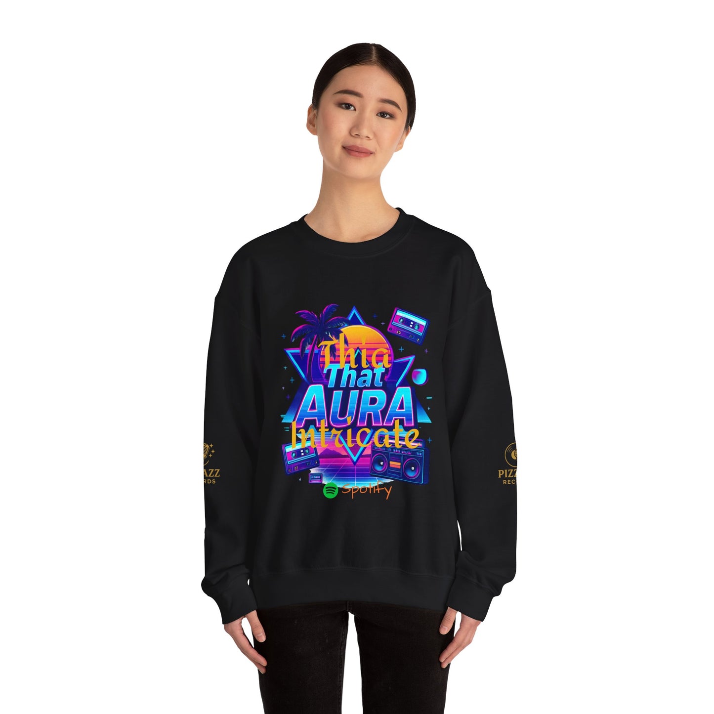 Retro Neon Sweatshirt with 'That Aura' Design
