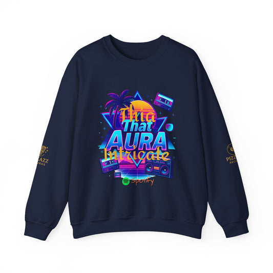 Retro Neon Sweatshirt with 'That Aura' Design