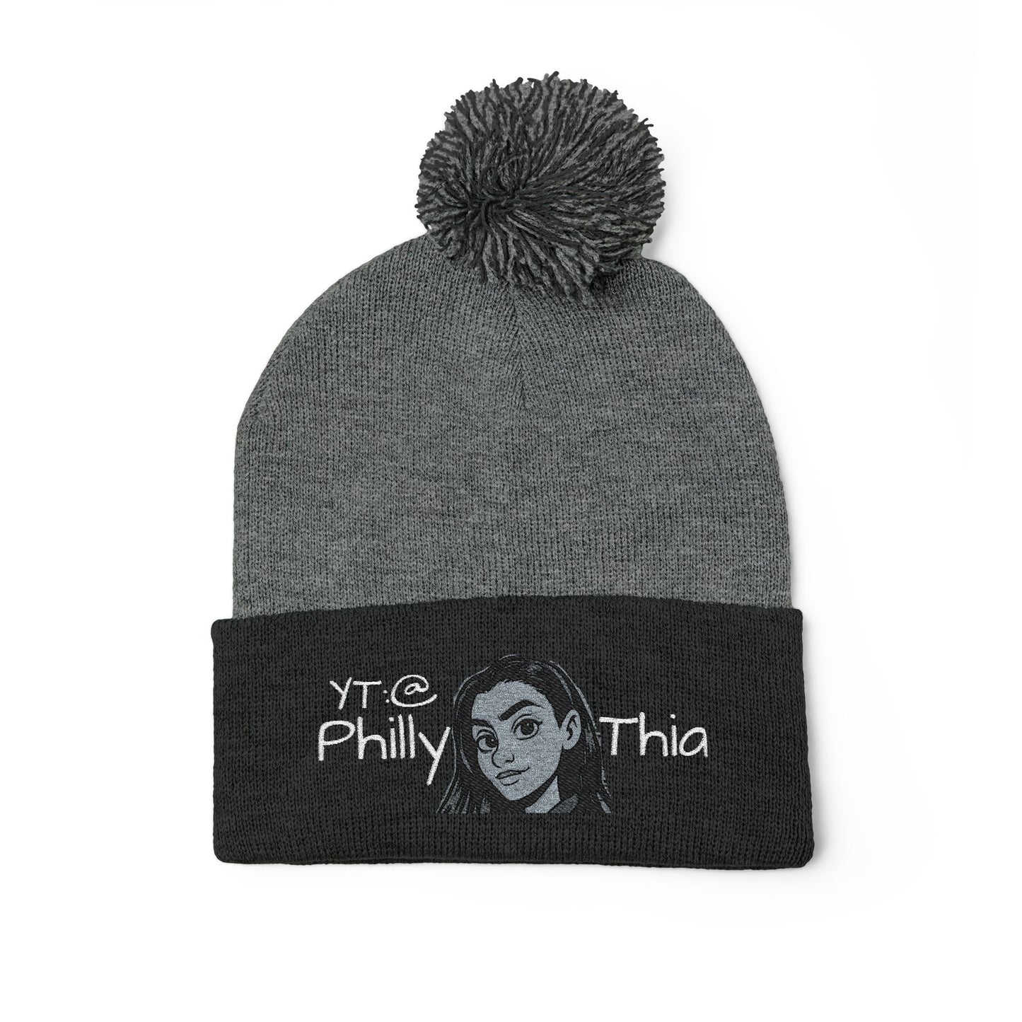 Knit Cap - Cozy Philly_Thia Embroidered Winter Beanie