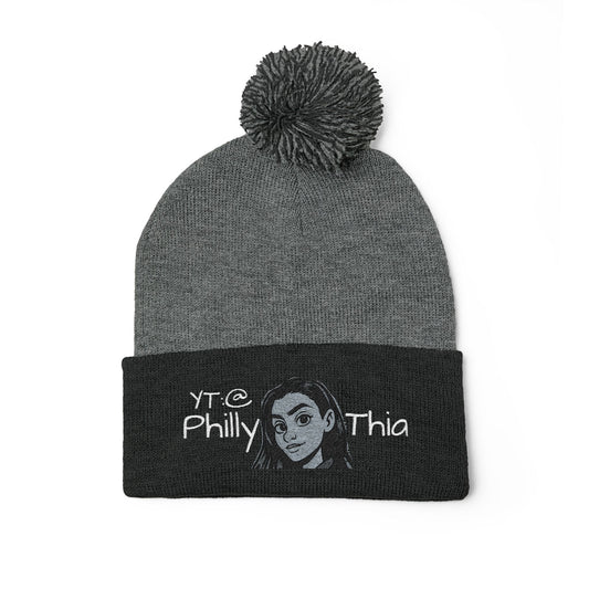 Knit Cap - Cozy Philly_Thia Embroidered Winter Beanie