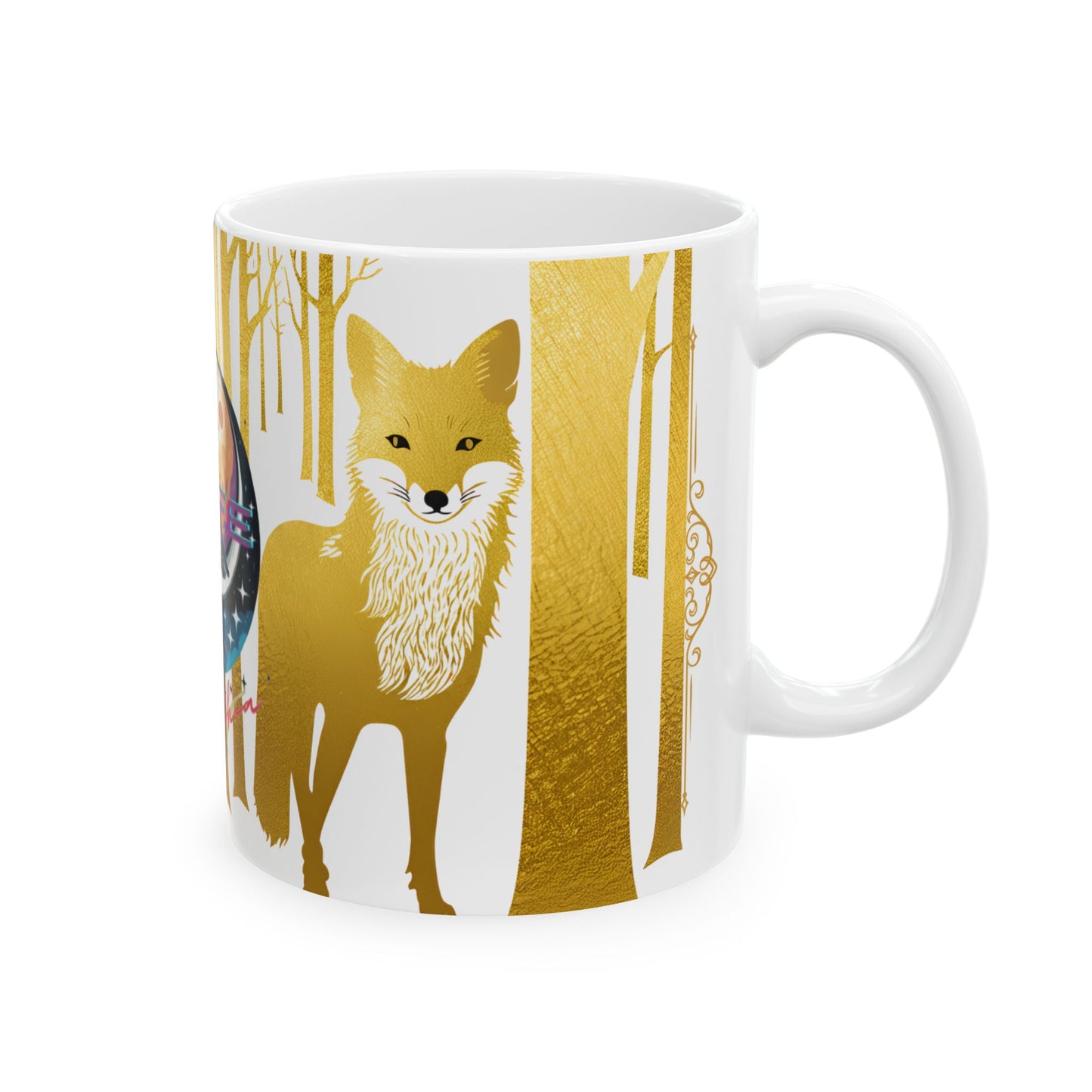 Golden Wolf Cafe de C Ceramic Mug - 11oz | Designed for Coffee and Tea Lovers