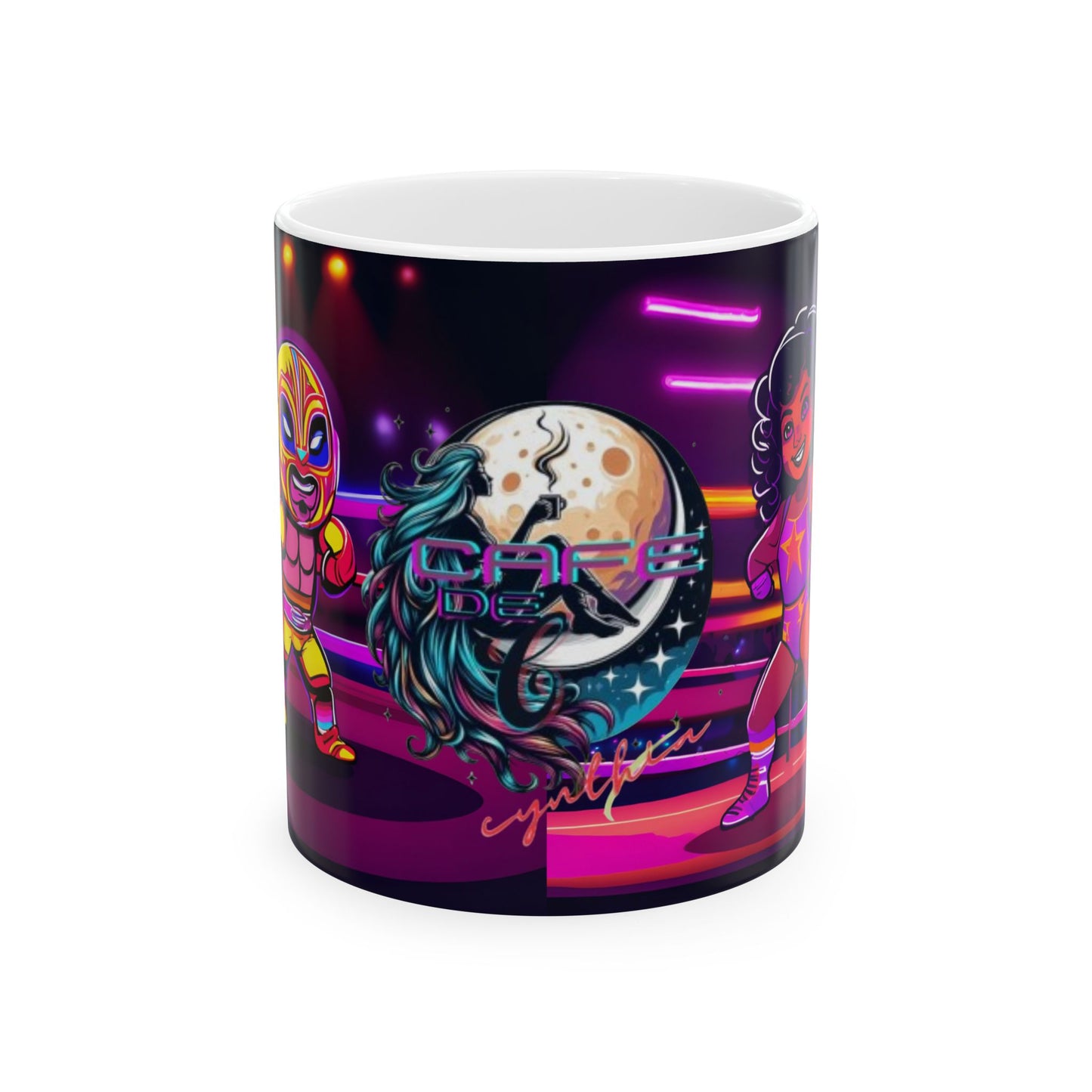 Wrestling Superstars Cafe de C Ceramic Mug - 11oz | Designed for Coffee and Tea Lovers