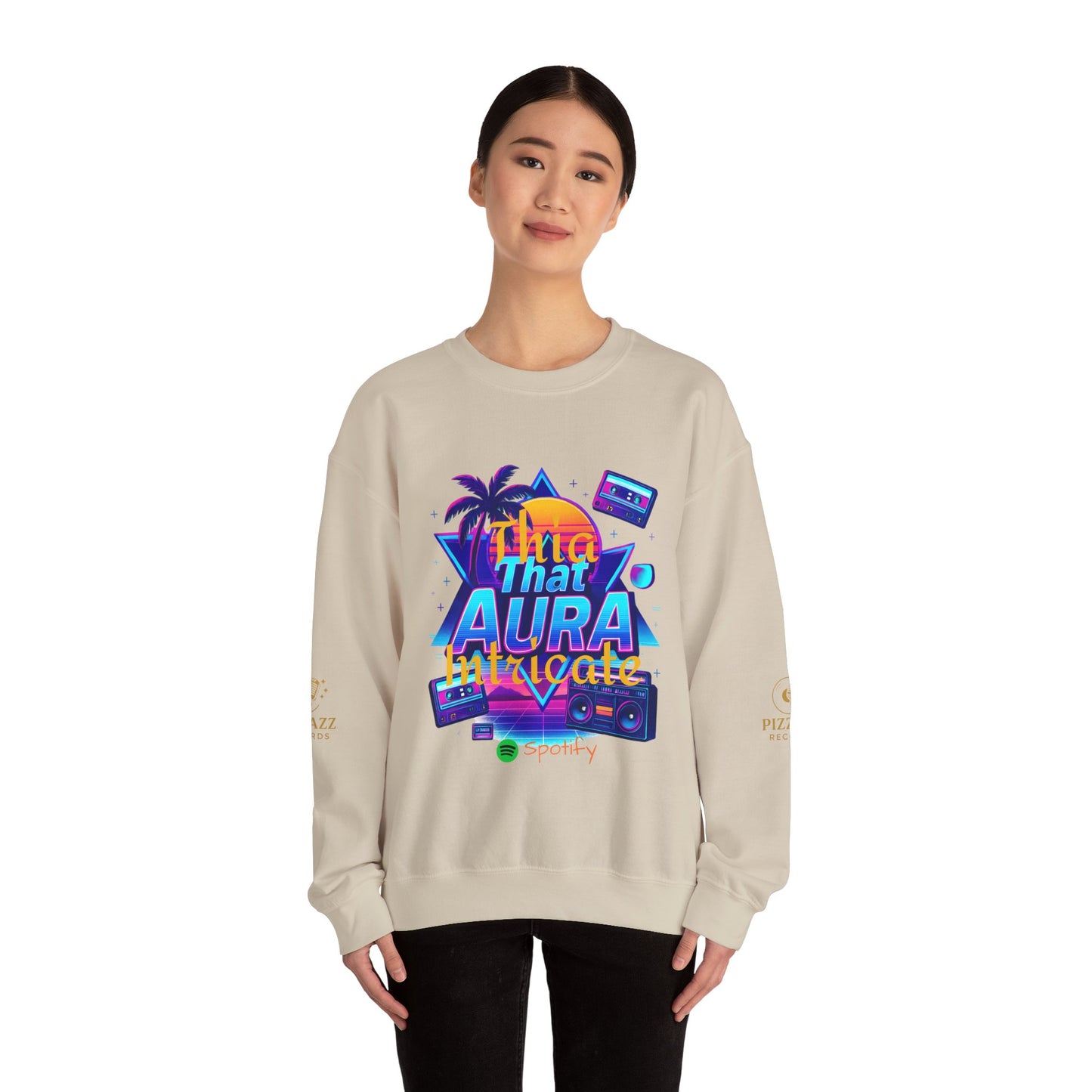 Retro Neon Sweatshirt with 'That Aura' Design