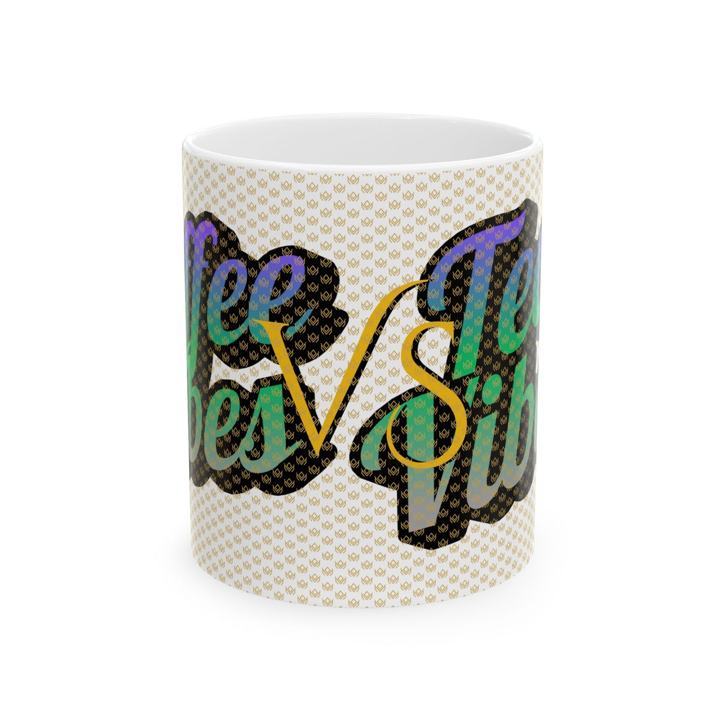 Coffee vs Tea vibes Cafe de C Ceramic Mug - 11oz | Designed for Coffee and Tea Lovers