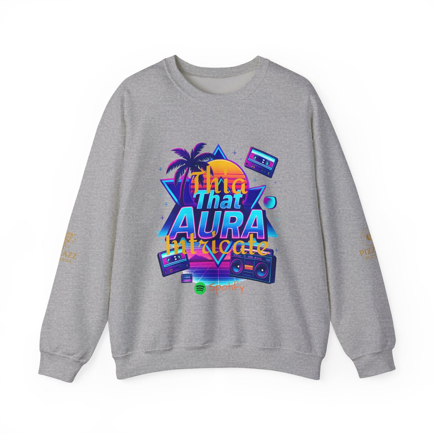 Retro Neon Sweatshirt with 'That Aura' Design