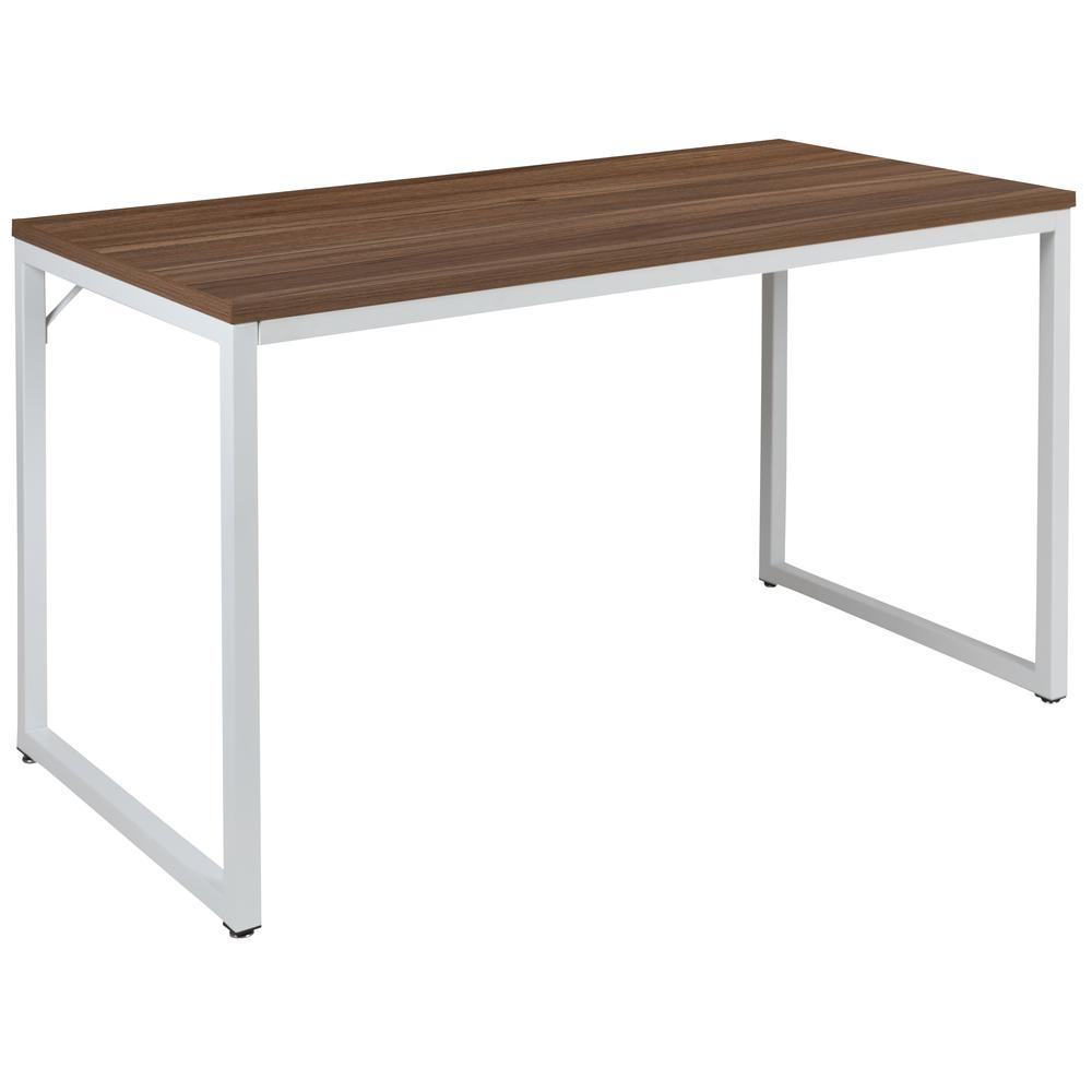 Office Computer Desk and Home Office Desk - 47" Long (Walnut/White)