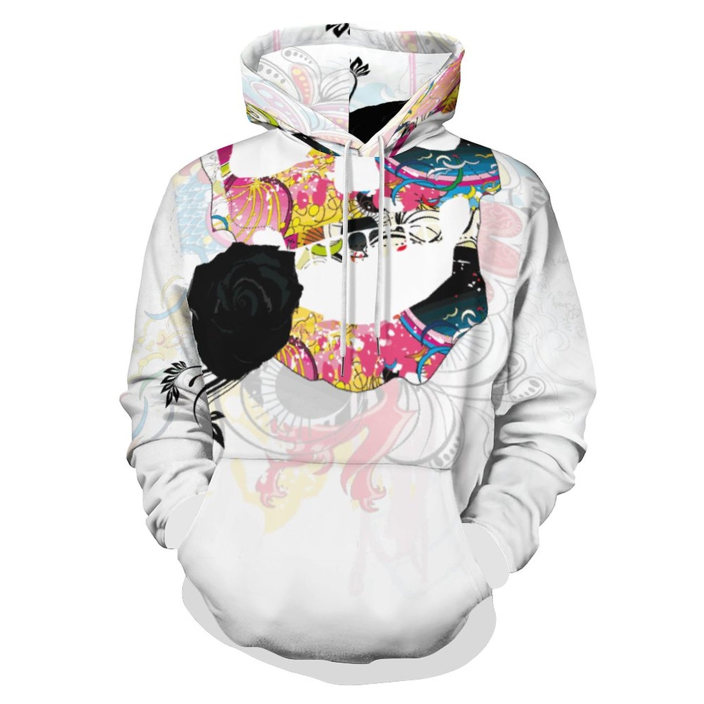 Sweet Skull Men's Cool Hoodie with Double-layer Cap (All-Over Printing)