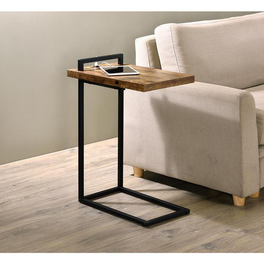 Maxwell C-shaped Accent Table with USB Charging Port