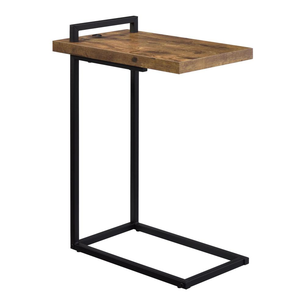 Maxwell C-shaped Accent Table with USB Charging Port