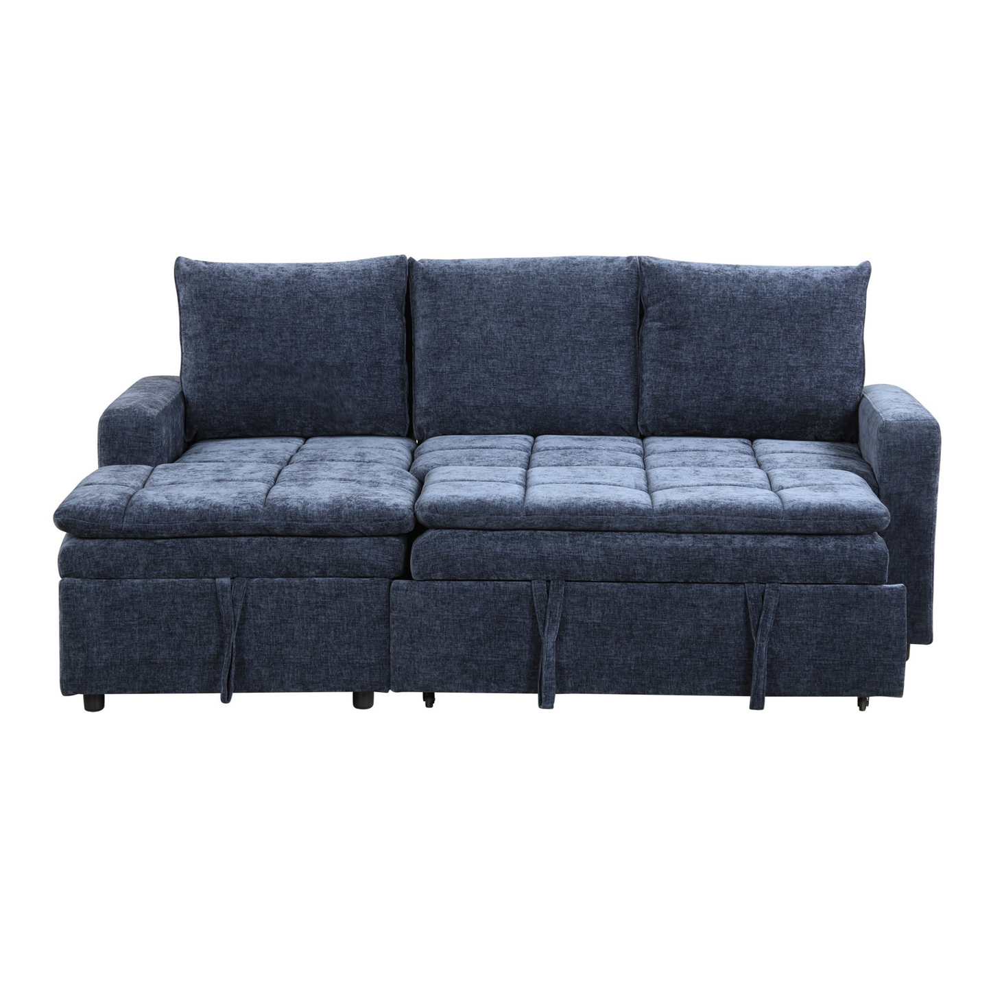 Soft Upholstered Sectional Sofa Bed with Storage Space, Suitable for Living Rooms and Apartments.