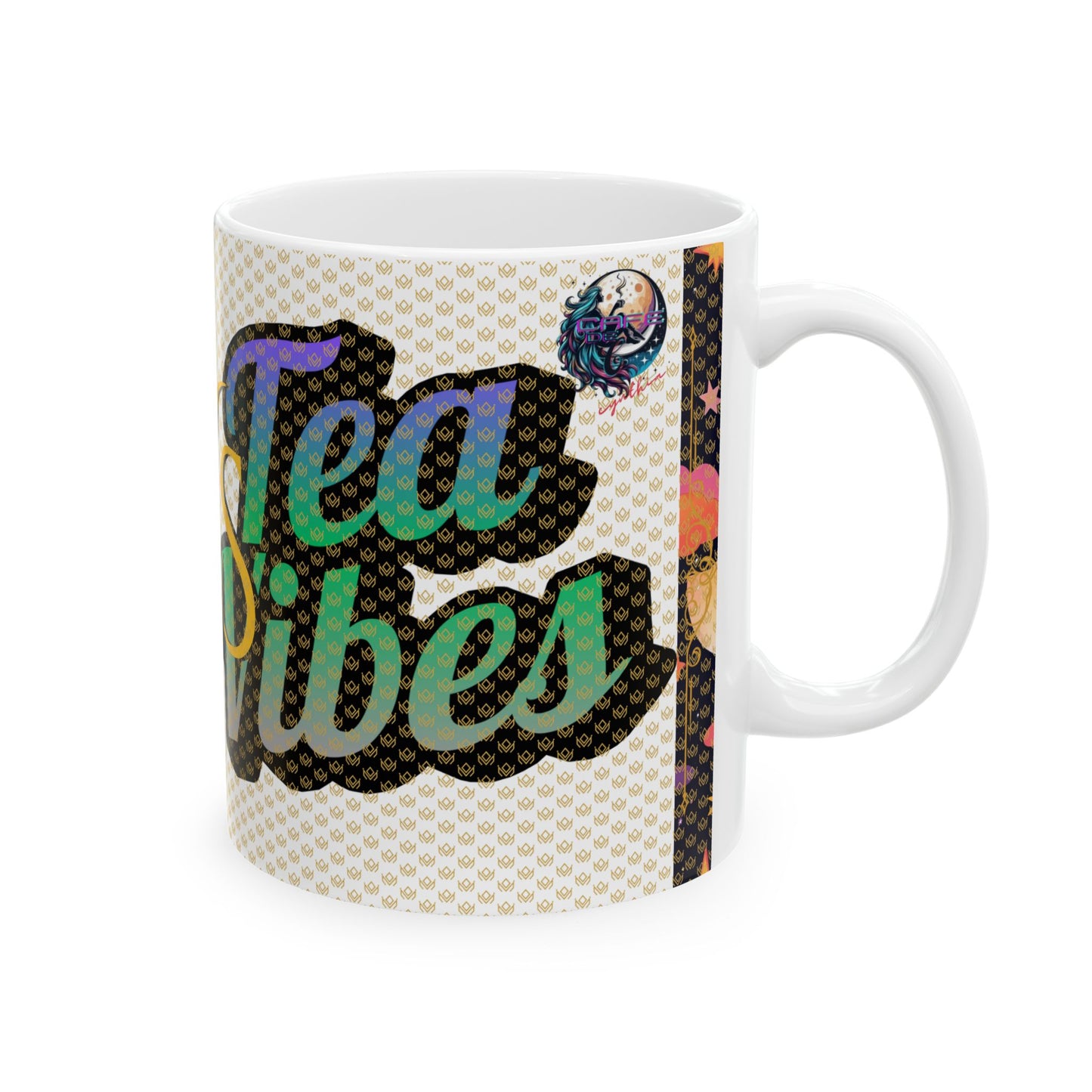 Coffee vs Tea vibes Cafe de C Ceramic Mug - 11oz | Designed for Coffee and Tea Lovers