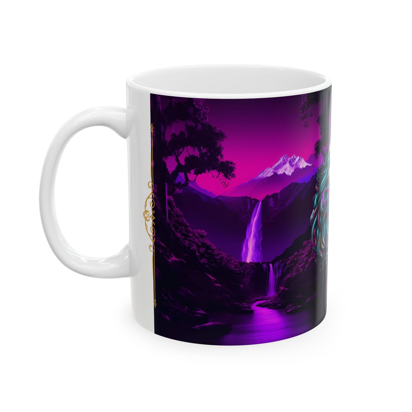 Cosmic Cafe Ceramic Mug - 11oz | Dreamy Universe Design for Coffee Lovers