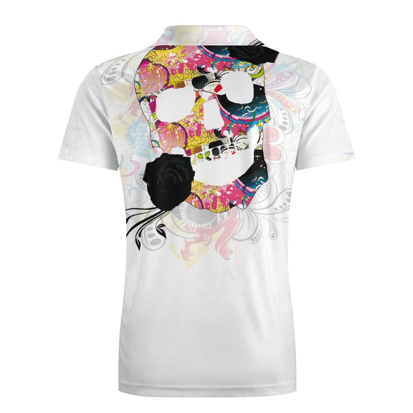 Sweet Skull Short Sleeve Men's POLO T-shirt (All-Over Printing)