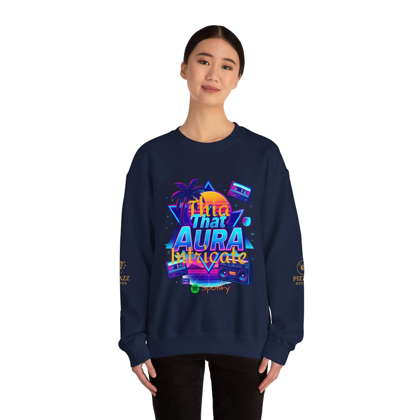 Retro Neon Sweatshirt with 'That Aura' Design