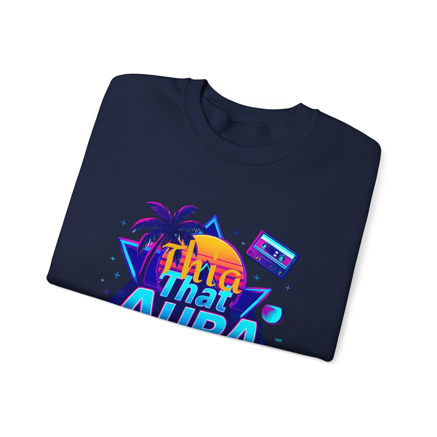 Retro Neon Sweatshirt with 'That Aura' Design
