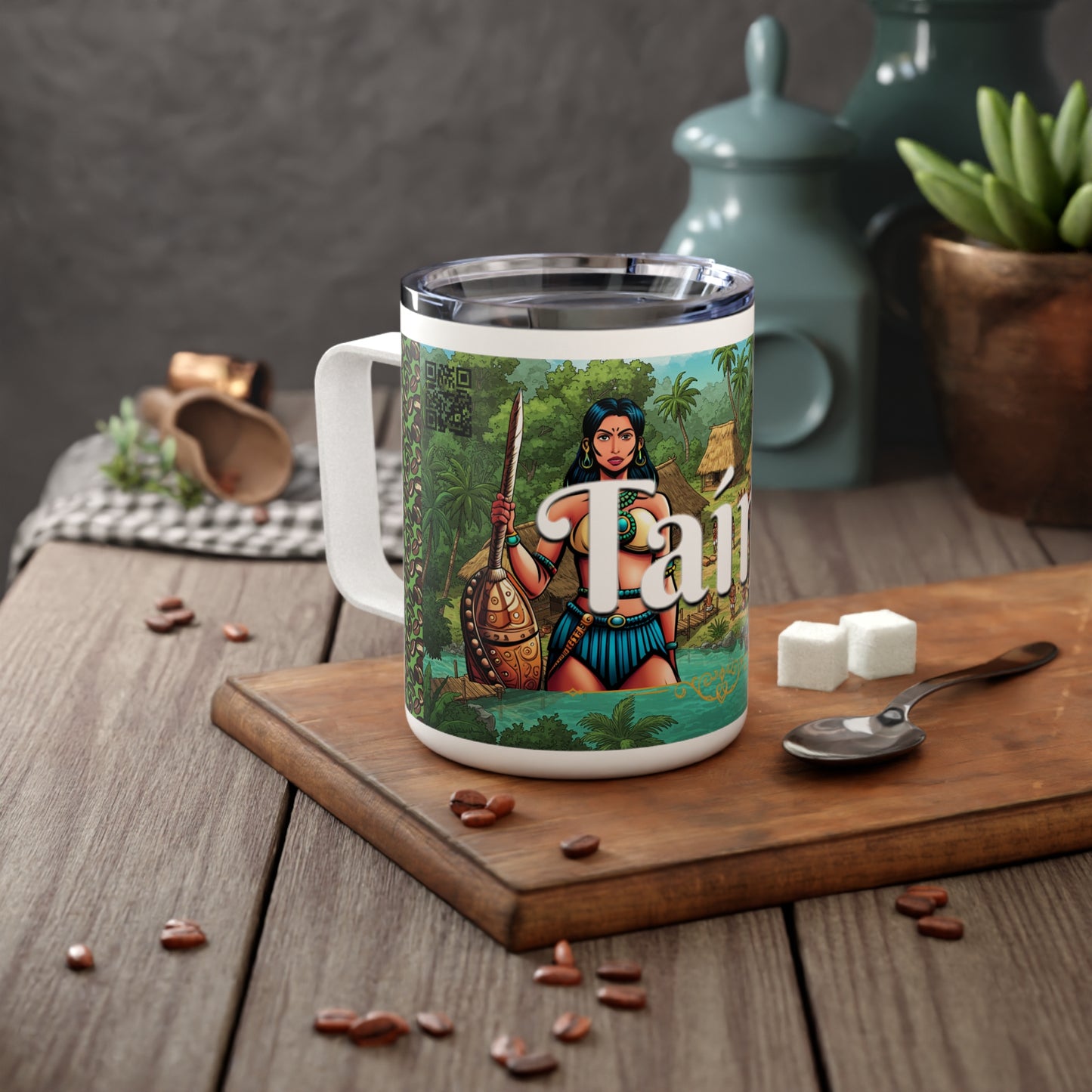 Taino M/F Heritage Travel Insulated Coffee Mug, 10oz