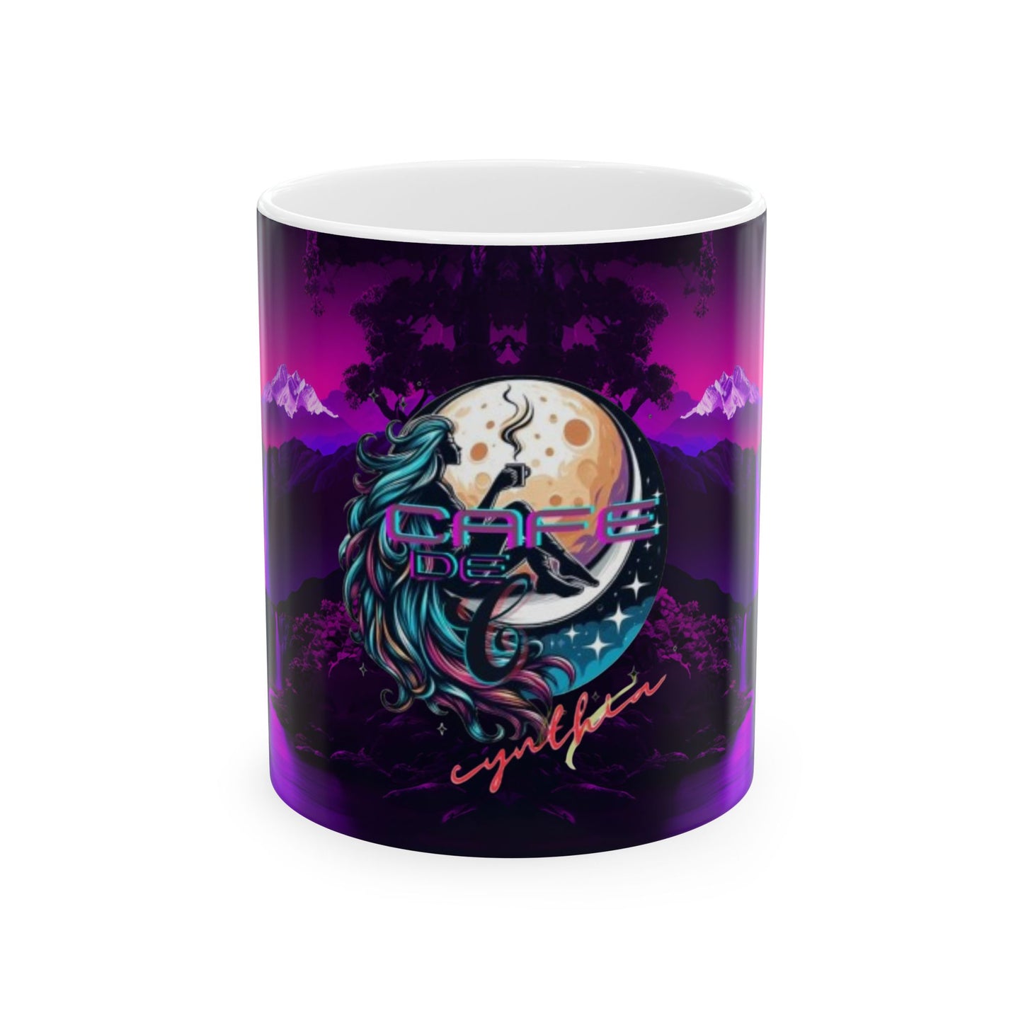 Cosmic Cafe Ceramic Mug - 11oz | Dreamy Universe Design for Coffee Lovers