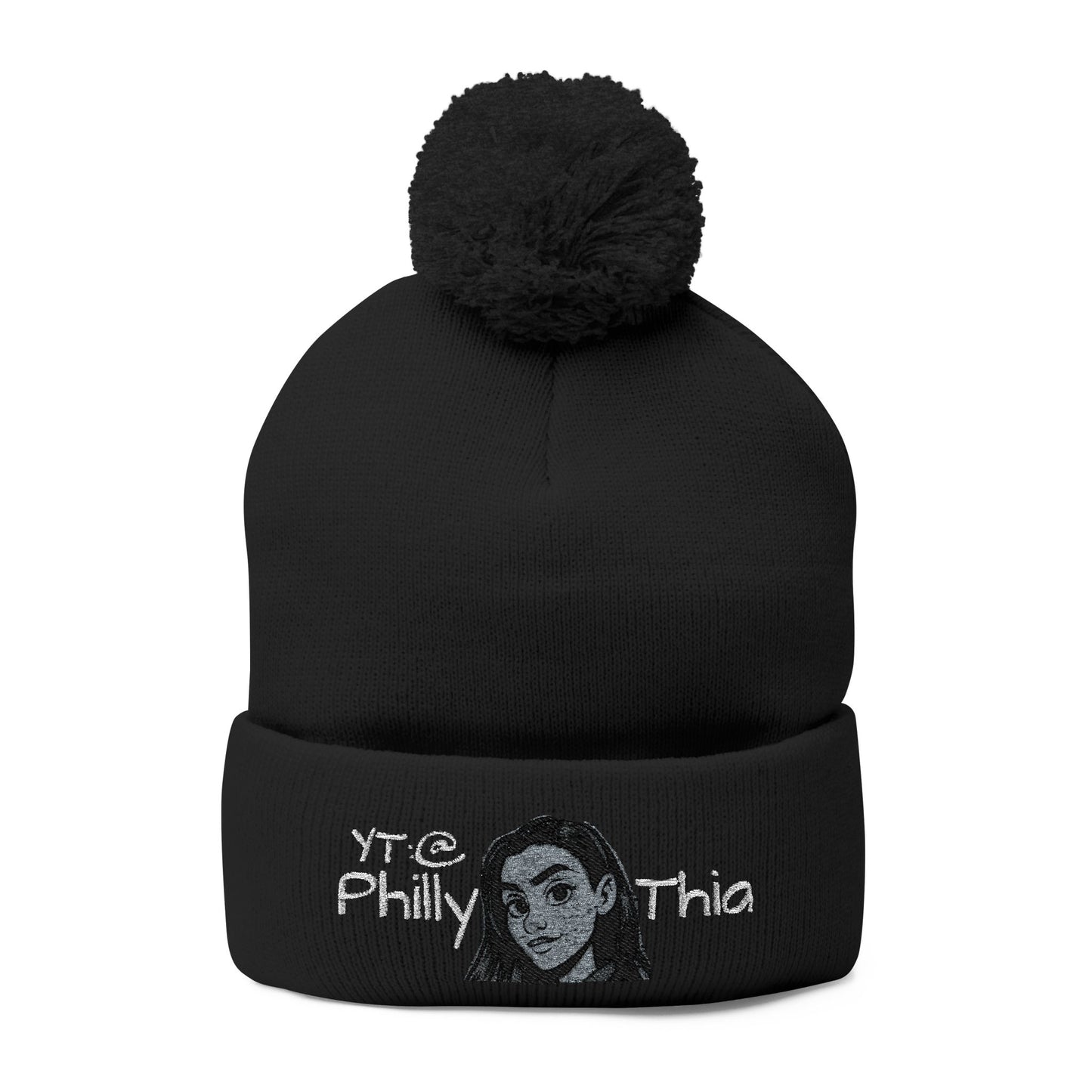 Knit Cap - Cozy Philly_Thia Embroidered Winter Beanie