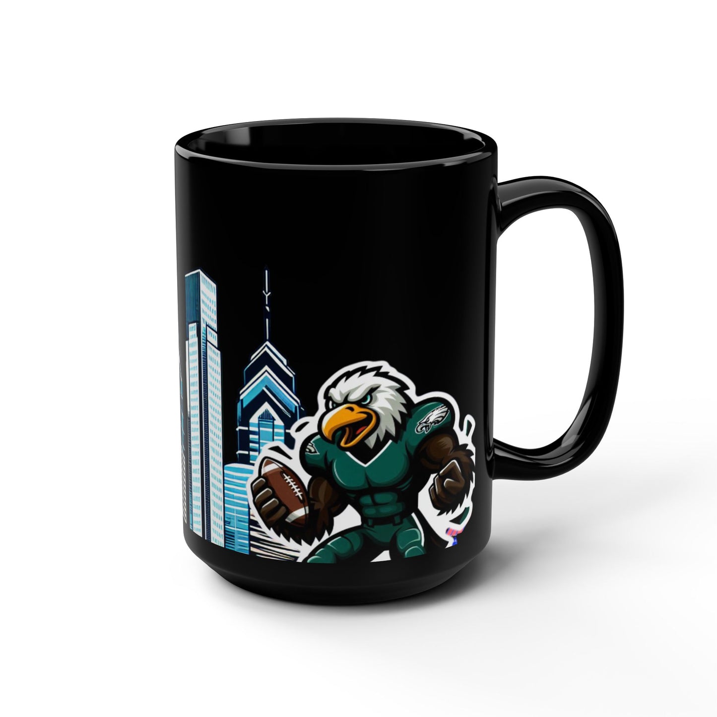 Philly Birds Black Mug - 15oz Ceramic Coffee Cup for Nature Lovers & Gift Idea