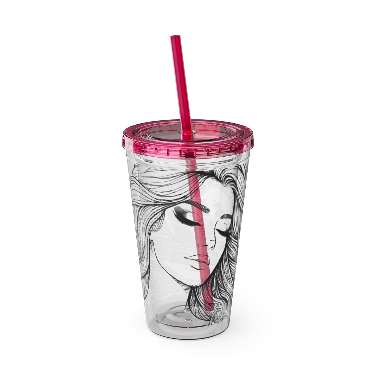 Sunsplash Cafedec  Tumbler with Straw, 16oz