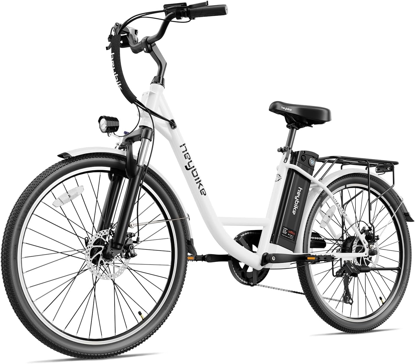 [ADS] Cityscape Electric Bike 350W up to 40 Miles Removable Battery, 7-Speed and Dual Shock Absorber, 26"