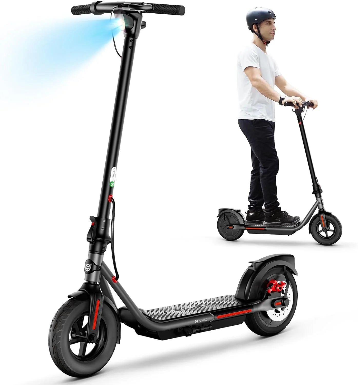 Electric Scooter commute, 10" Solid Tires, 23Mph Speed, 30 Miles Long Range [ADS]