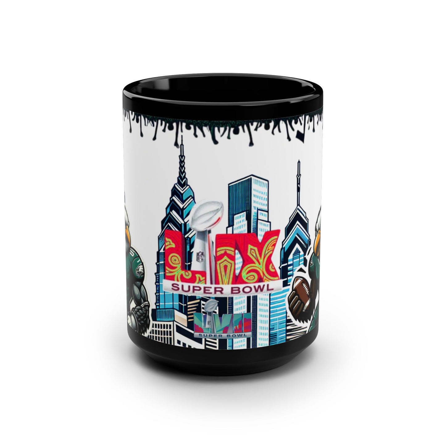 Philly Birds Champions Black Mug - 15oz Ceramic Coffee Cup for Gift Idea