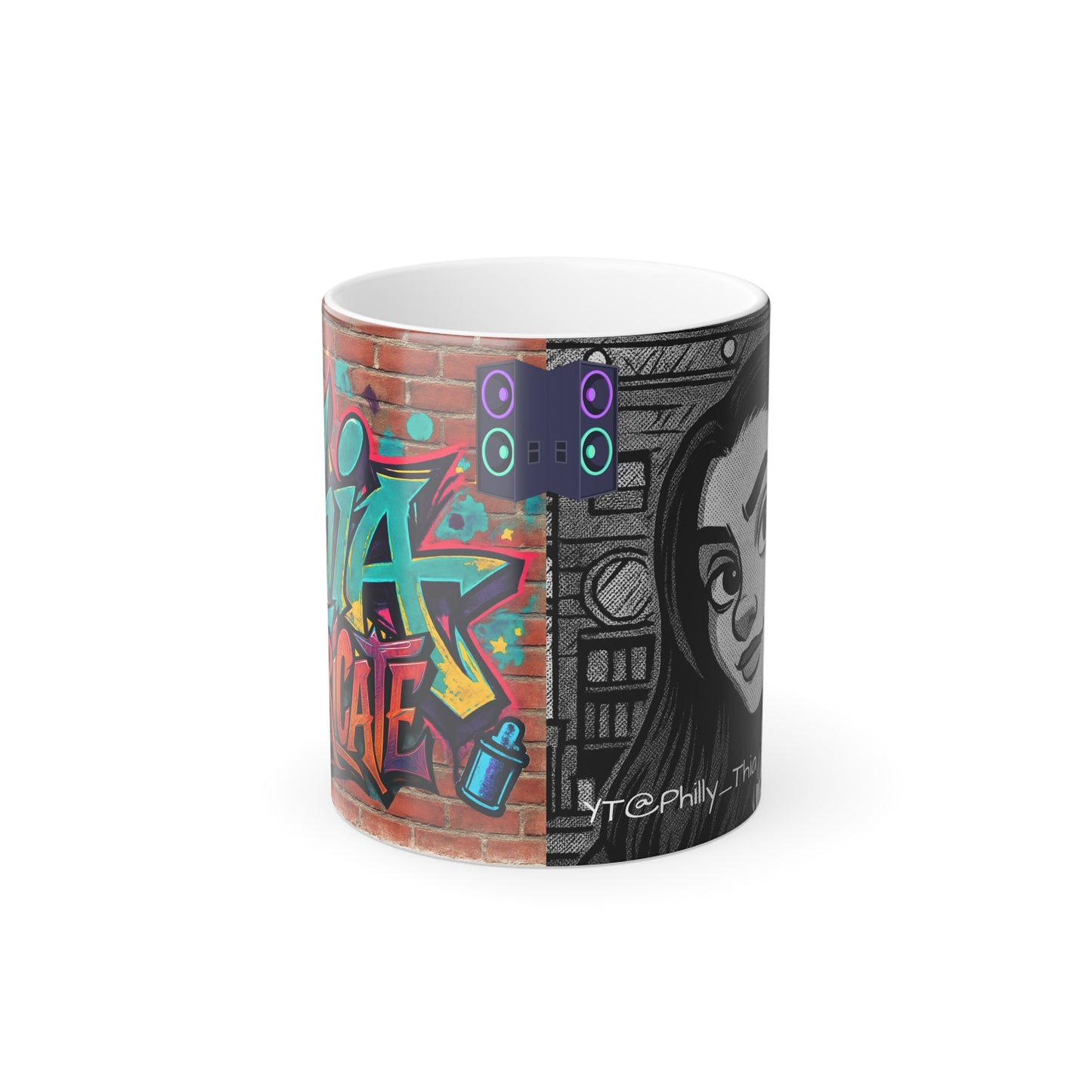Mug - Color Morphing 11oz with yt philly thia aka thia intricate entertainment design