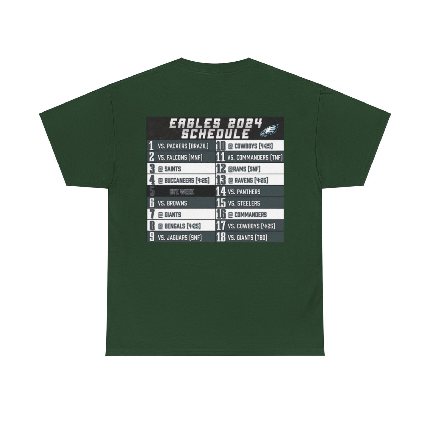 Eagles 2024 schedule Heavy Cotton Tee