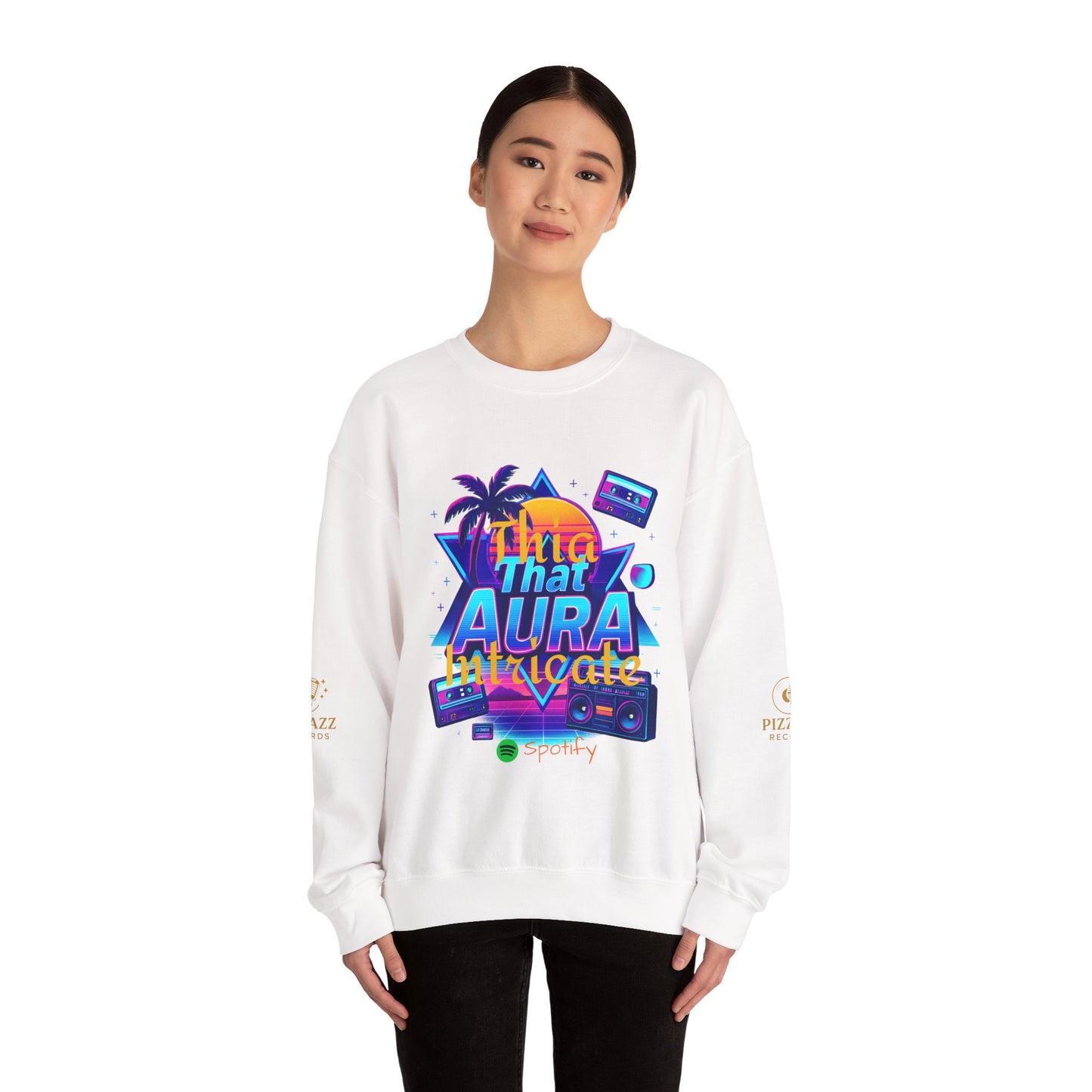 Retro Neon Sweatshirt with 'That Aura' Design