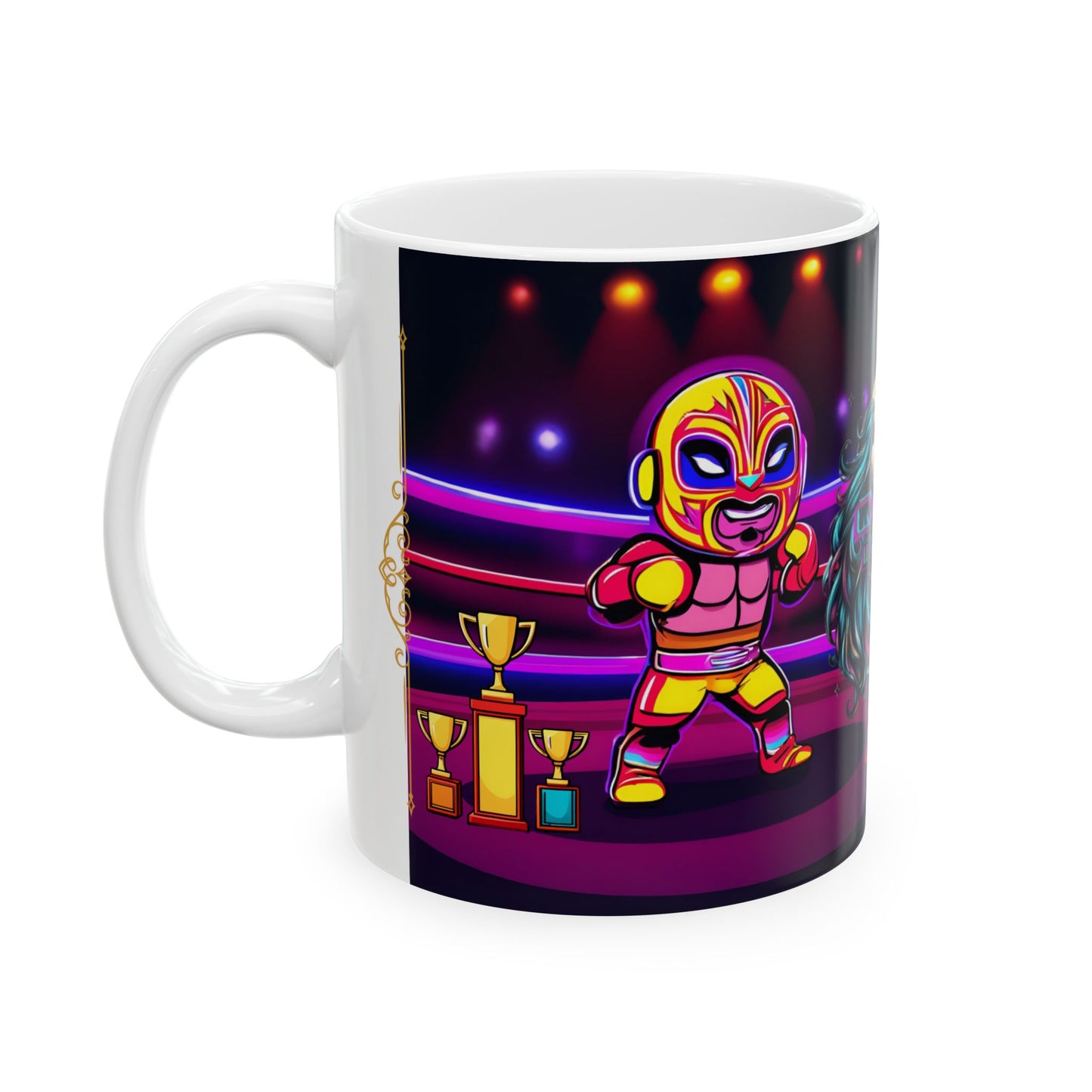 Wrestling Superstars Cafe de C Ceramic Mug - 11oz | Designed for Coffee and Tea Lovers