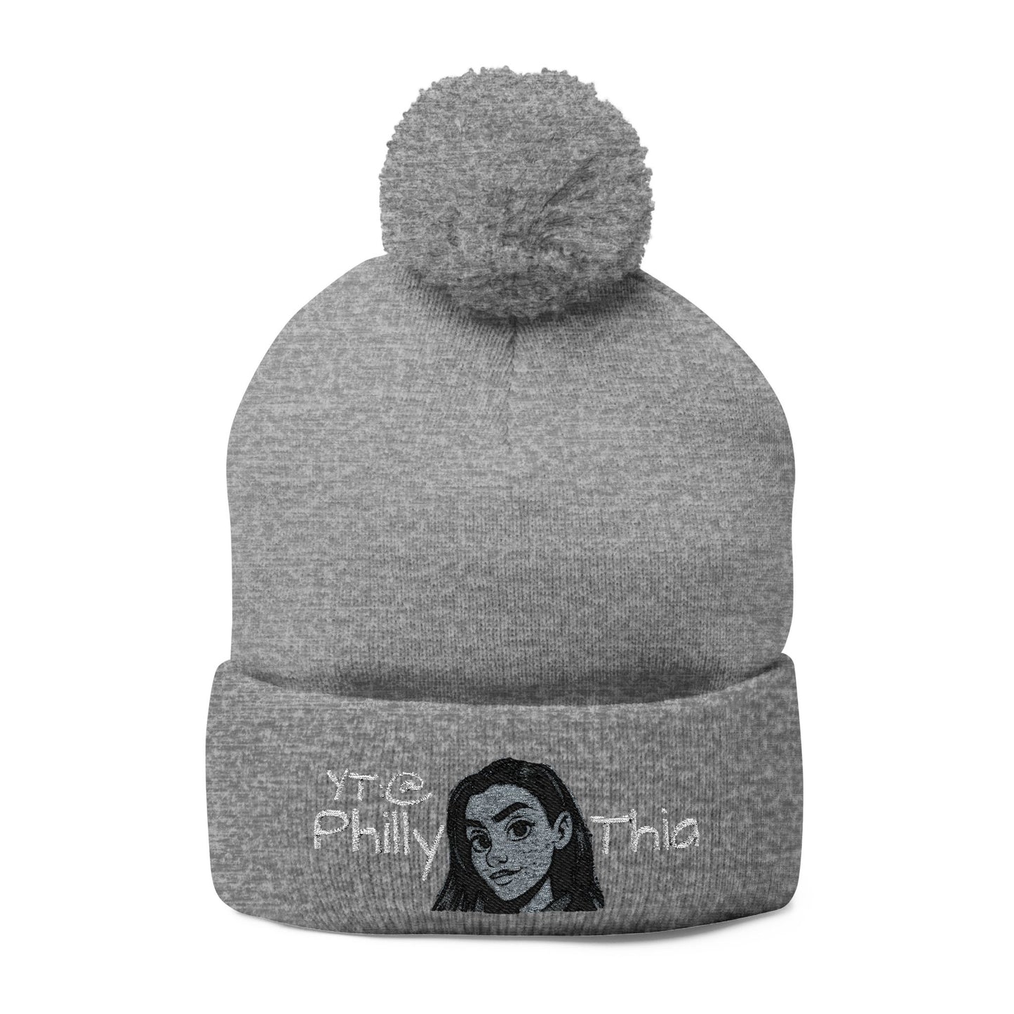 Knit Cap - Cozy Philly_Thia Embroidered Winter Beanie