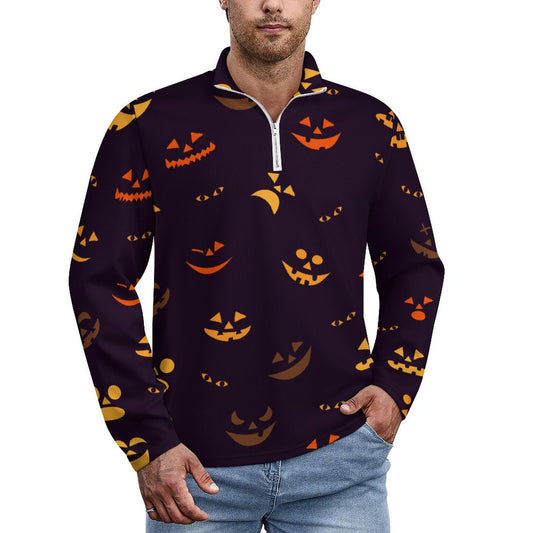 A moji halloween Men's Polo Sweatshirt LM111